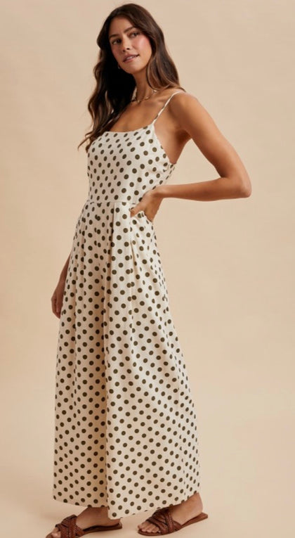 Cream/Moss Jumpsuit