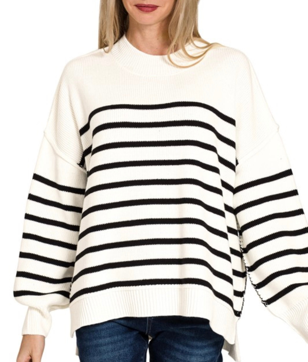Striped Sweater Tunic (2 colors)