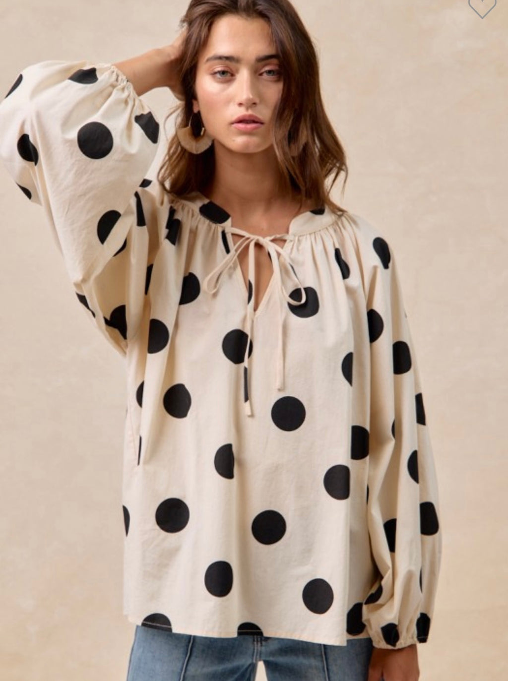 Black & White Polka Dot Blouse