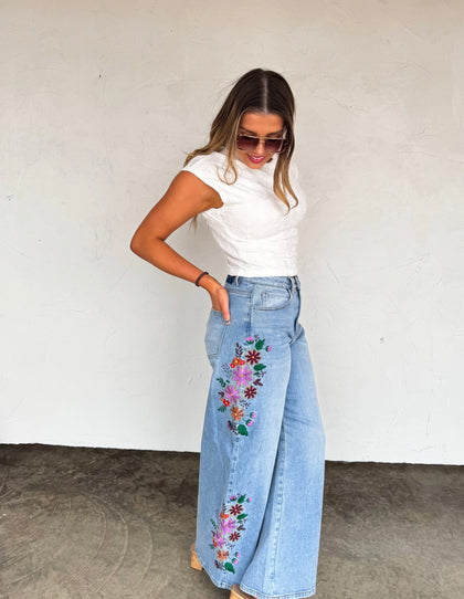 Blakeley Floral Embroidered Jeans